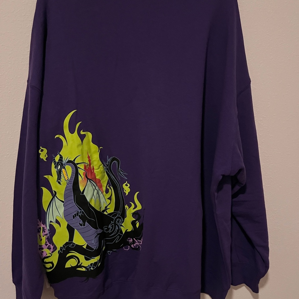 Disney Parks Maleficent Walt Disney World purple pullover crewneck sweatshirt. - Picture 4 of 7